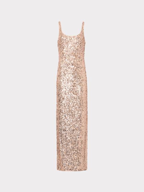 Tatum Stretch Shimmer Sequins Scoop Neck Dress