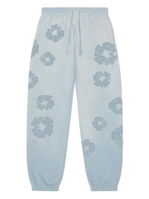 flower-embellishment track pant