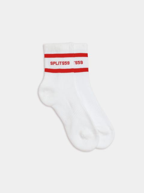 Logo Stripe Quarter Socks