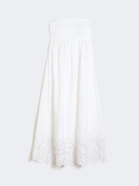 Linen canvas bustier dress - WHITE