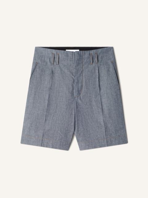 BLUE CHAMBRAY SHORTS