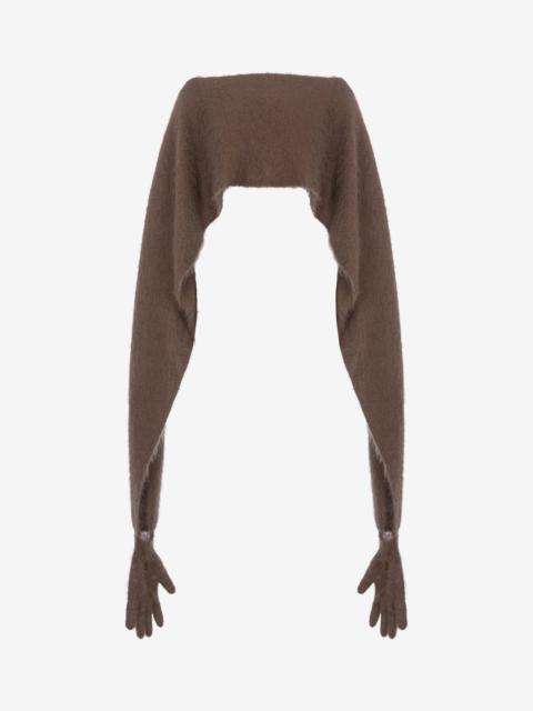 CLOAK IN BRUSHED MOHAIR