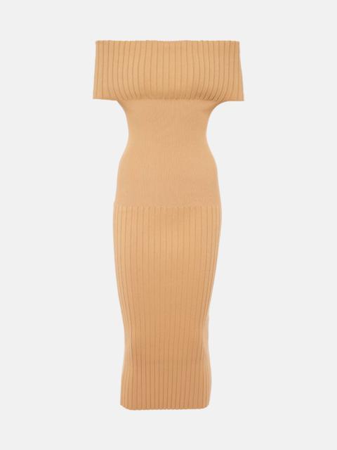 Off-shoulder midi dress