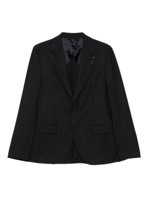 pinstripe-pattern suit