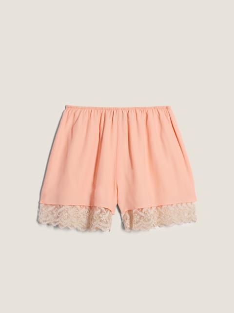Lace Trim Negligee Shorts