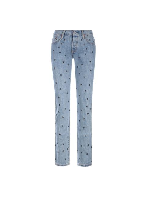 x 10 Corso Como embroidered jeans