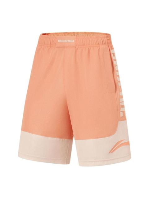 Li-Ning BadFive Logo Basketball Shorts 'Light Orange' AAPT045-6