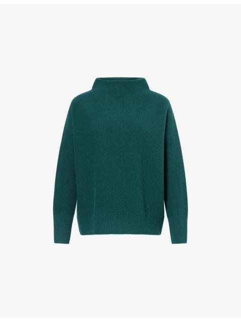 Funnel-Neck Relaxed-Fit Cashmere Jumper