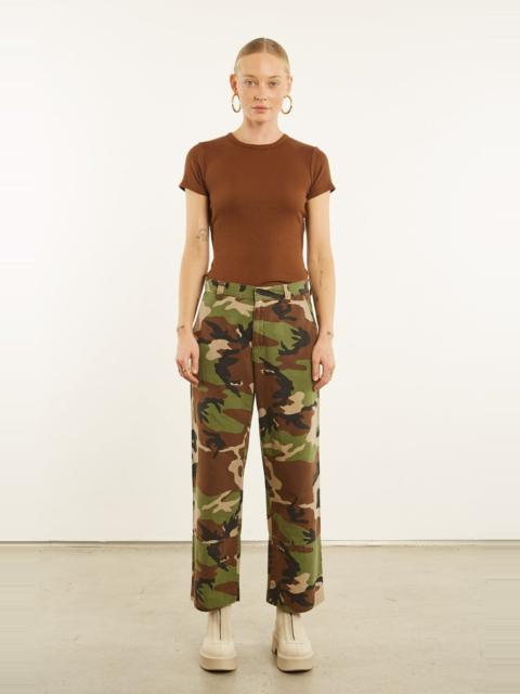 CAMOUFLAGE SLASH POCKET TROUSERS