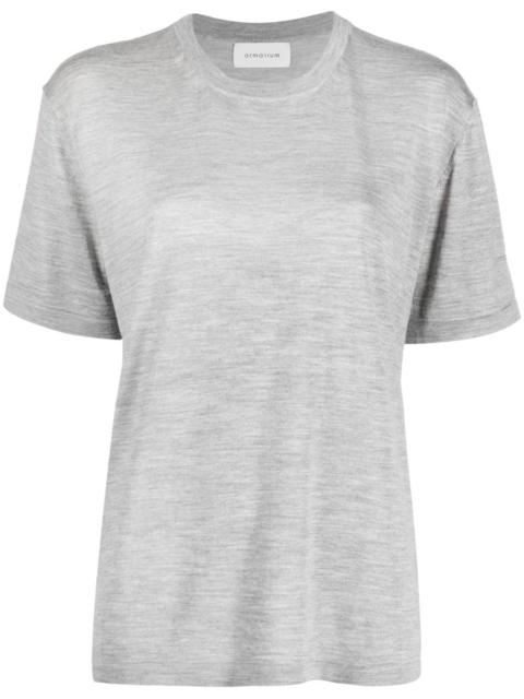 mélange wool-blend T-shirt