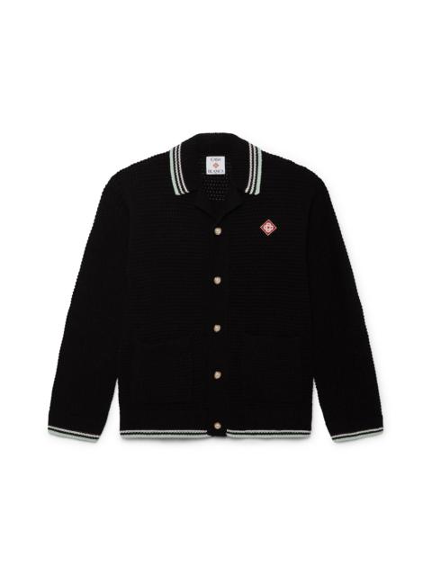 Embroidered Cotton Crochet Long Sleeve Shirt | Casablanca Paris