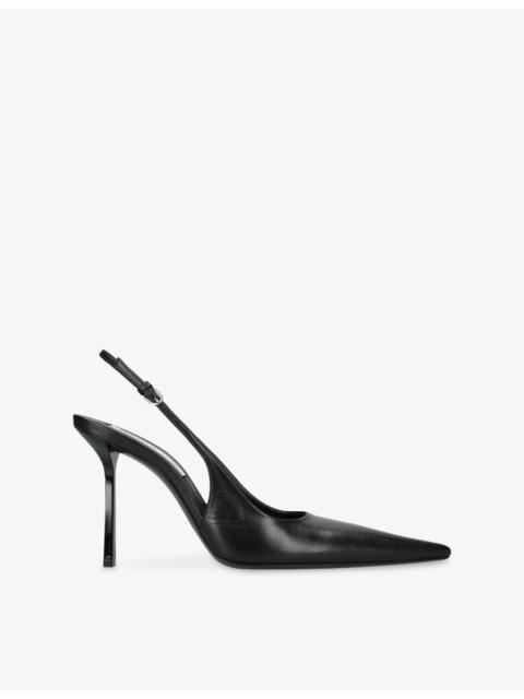 Stiletto Slingback 100 Leather Pumps