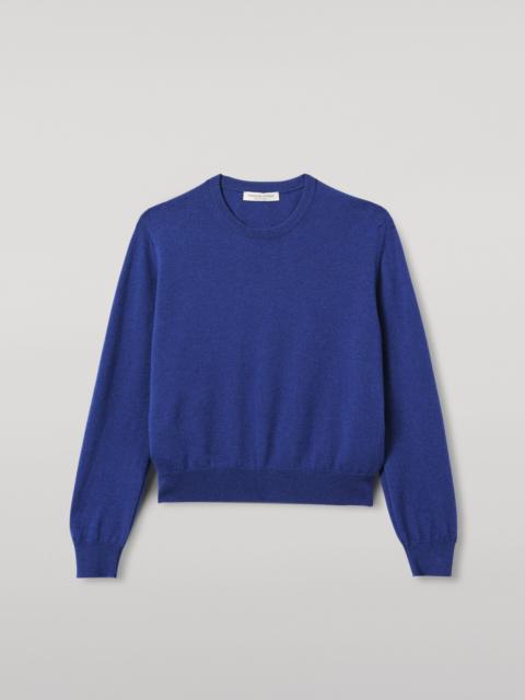 Lunan Blue Classic Cashmere Crew Jumper