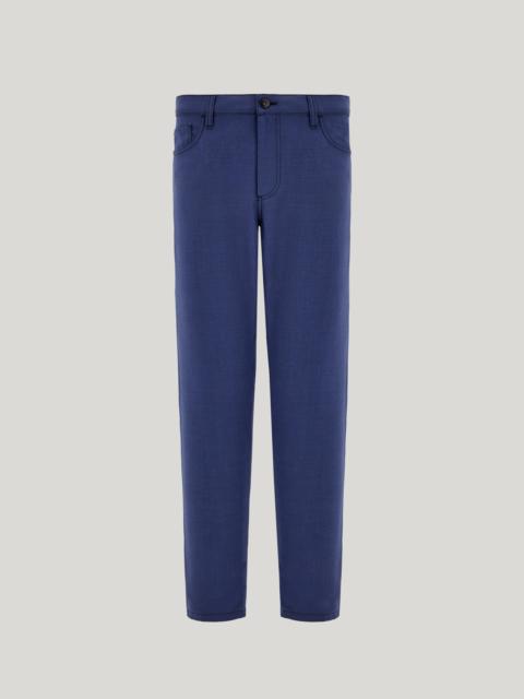 AIR FORCE BLUE FIVE POCKET PANTS IN WASHABLE IMPECCABILE WOOL