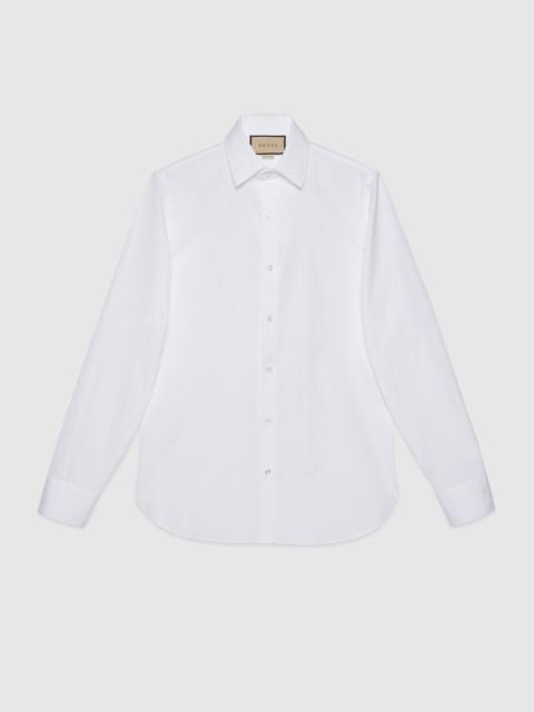 Cotton poplin shirt with Double G