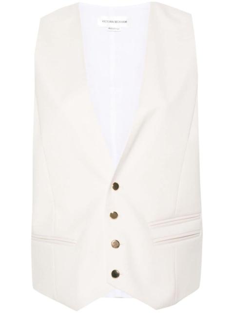 V-neck buttoned waistcoat