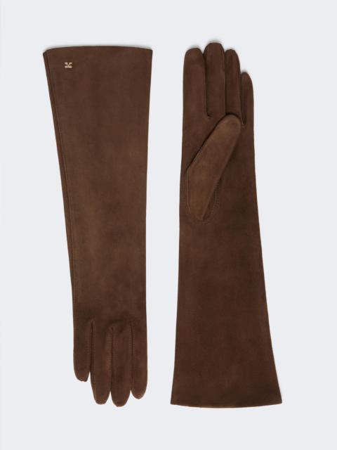 AFIDEESUEDE Long suede nappa gloves