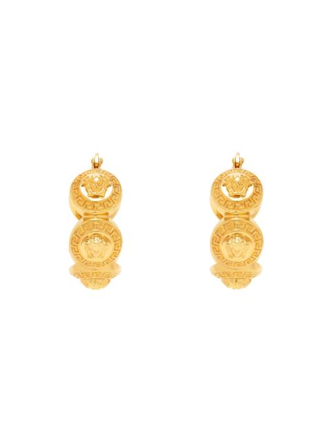 Gold Tribute Medusa Hoop Earrings