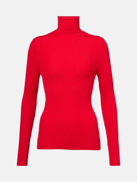 Ribbed-knit turtleneck