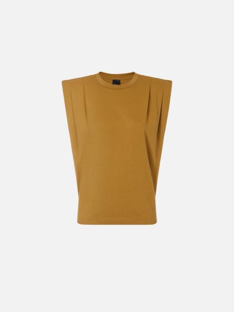 SLEEVELESS DOUBLE JERSEY T-SHIRT