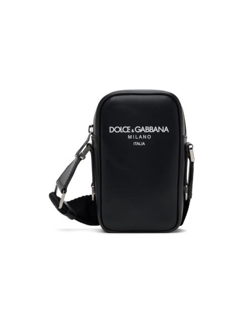 Black Logo Messenger Bag