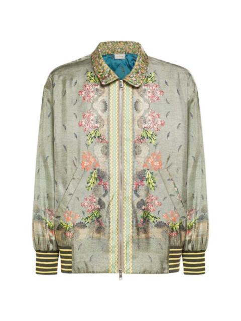 floral-pattern bomber jacket