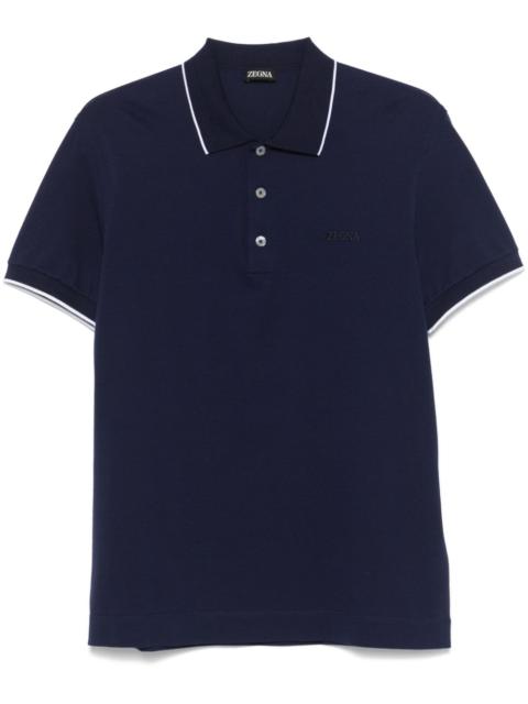 embroidered-logo polo shirt