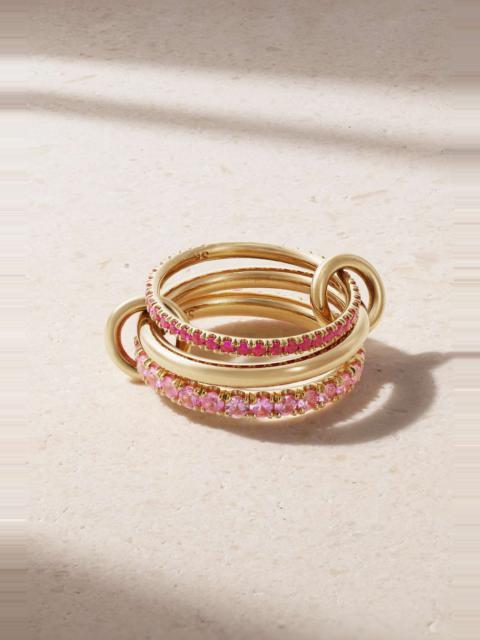 Norah set of three 18-karat gold sapphire rings