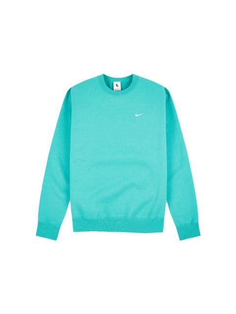 Nike Solo Swoosh Fleece Crewneck Mystic Green/White
