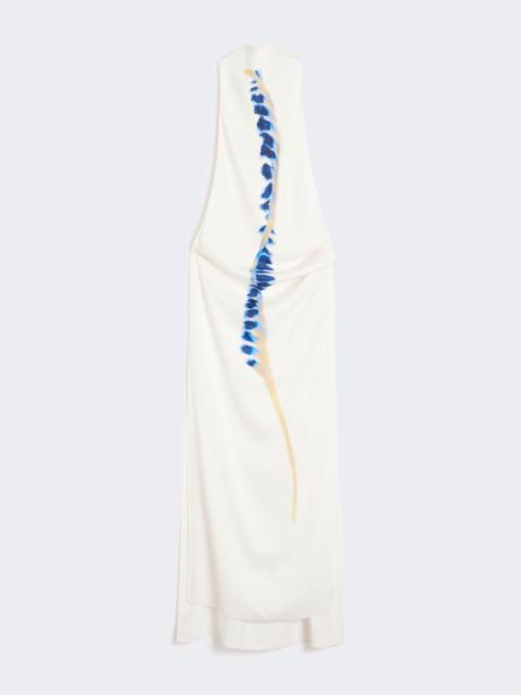 Long viscose dress - white