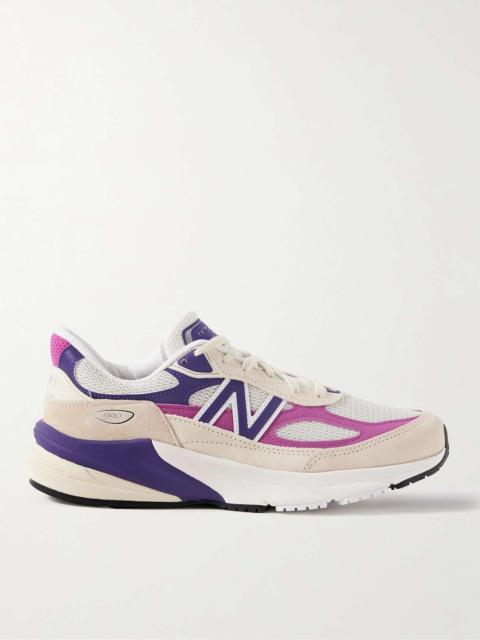 990v6 Suede-Trimmed Mesh Sneakers