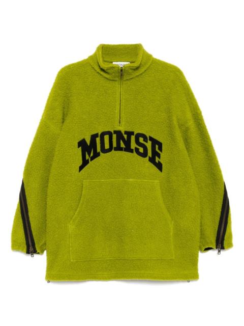 fleece half-zip sweatshirt