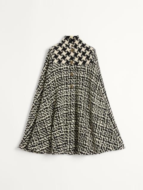GEOMETRIC TWEED CAPE