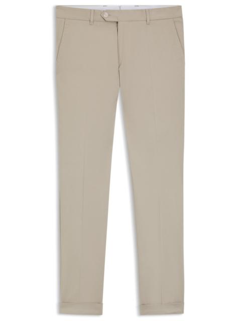 WASHABLE SLIM-FIT TROUSERS IN STRETCH COTTON