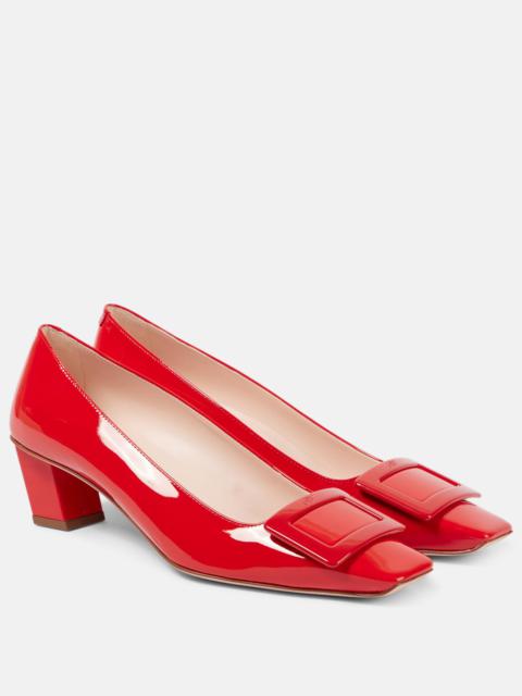 Belle Vivier 45 patent leather slingback pumps