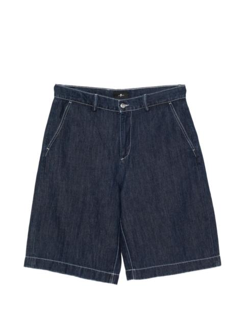 contrast-stitch shorts