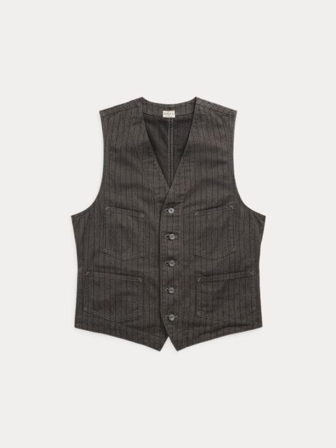 STRIPED VEST RRL JASPE 野*原様 WORKMANS