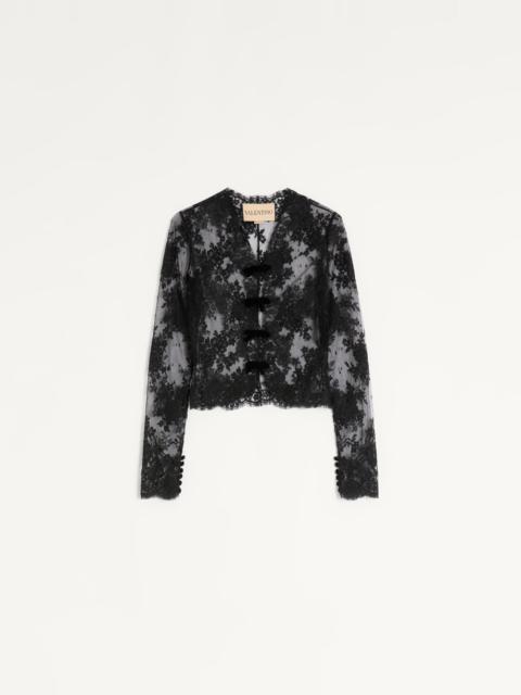 LACE BLOUSE WITH BOWS