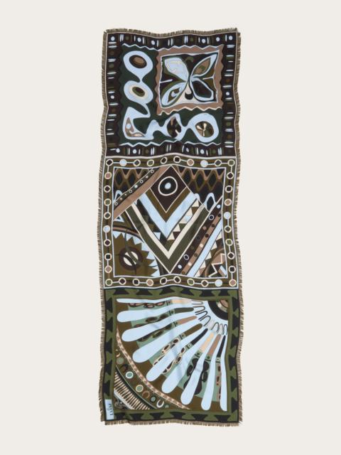 MIXED PRINT SILK STOLE