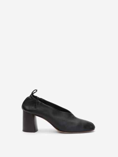 Nadia Ruched Leather Pumps