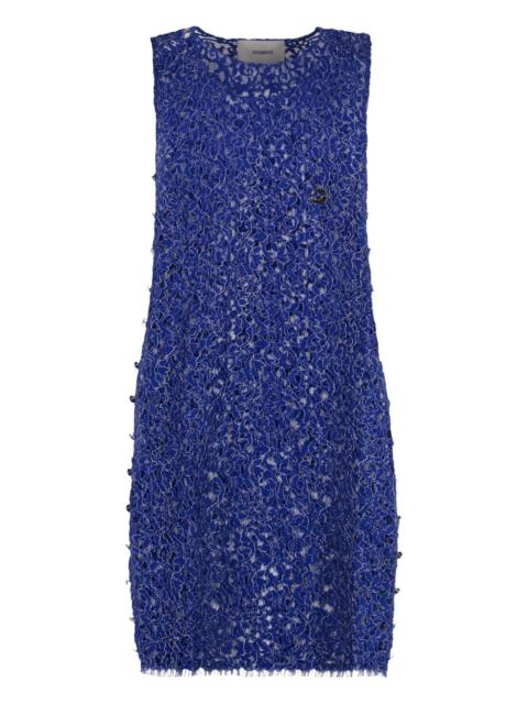 lace floral-pattern mini dress