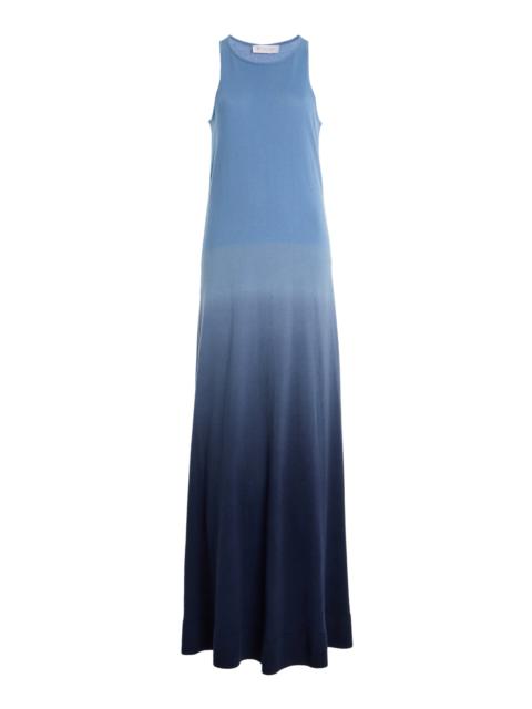 Racerback Ombre Cashmere Maxi Dress blue