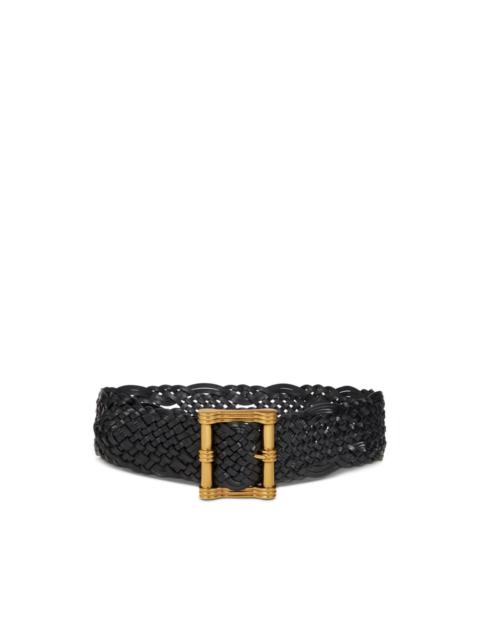 woven leather belt