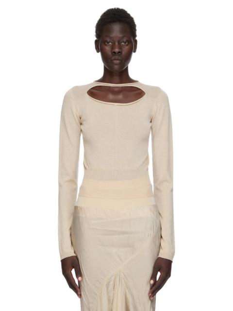 Cutout virgin wool top