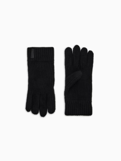 Gloves in pure cashmere knit