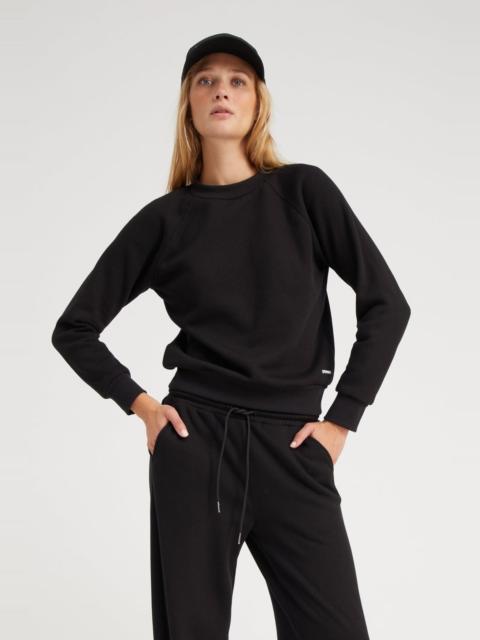 BLACK SHRUNKEN RAGLAN SWEATSHIRT