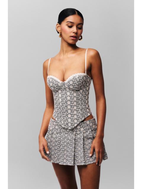 GENEVIEVE GINGHAM BUSTIER