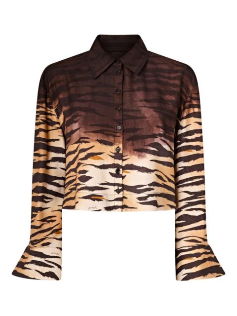 tiger-print top