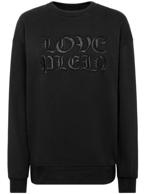 logo-patch cotton sweatshirt