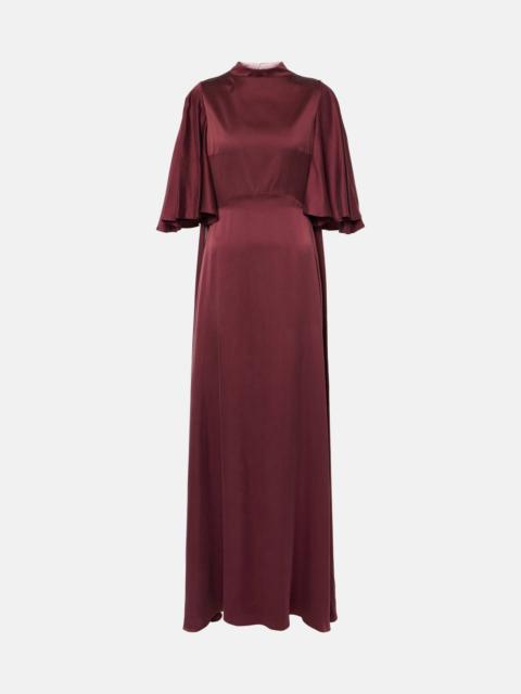 Kalydria caped silk gown